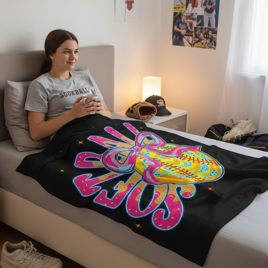 Softball player relaxing