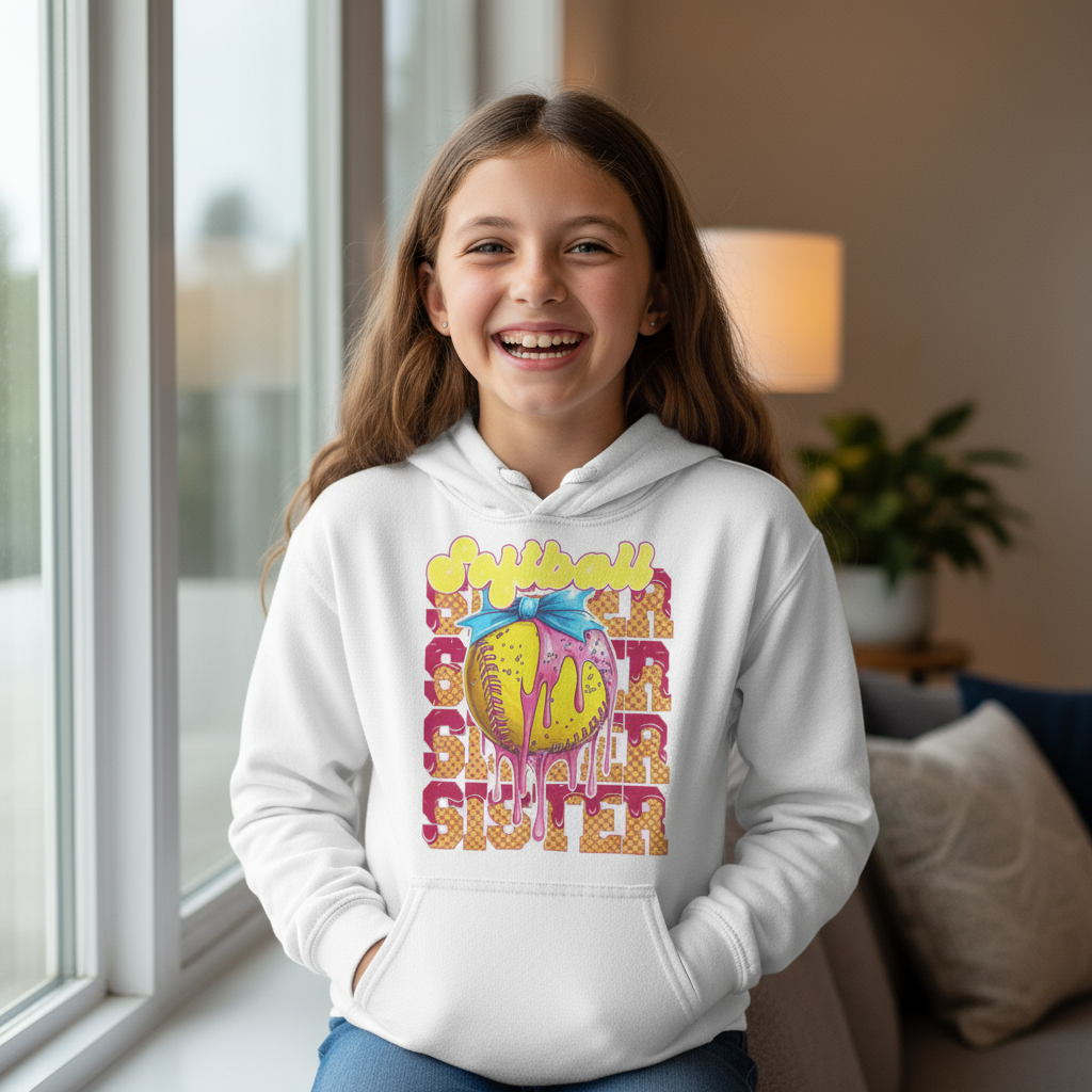 Youth girl wearing hoodie - casual lifestyle